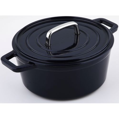 Bräter CS KOCH-SYSTEME "Alpen" Töpfe blau (dunkelblau) aus Gusseisen Topf Induktion
