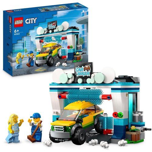 LEGO® Konstruktionsspielsteine Autowaschanlage (60362), LEGO® City, (243 St), Made in Europe, bunt