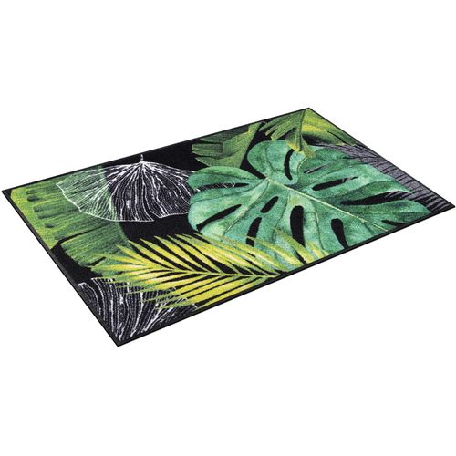 Teppich WASH+DRY BY KLEEN-TEX "Neoflora" Teppiche bunt Wohnzimmerteppiche Motiv Blätter Monstera, rutschhemmend, waschbar
