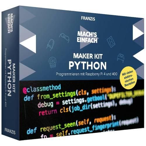 Franzis Verlag 67183 Maker Kit Python Programmieren, Raspberry Pi Maker Kit ab 14 Jahre Carton