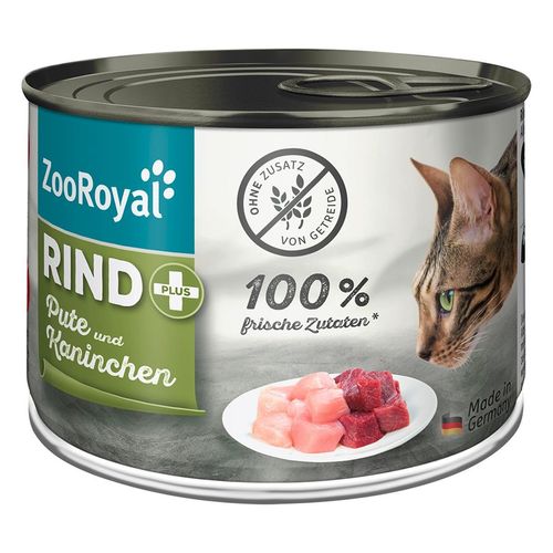 ZooRoyal Rind + Pute & Kaninchen 12x200g