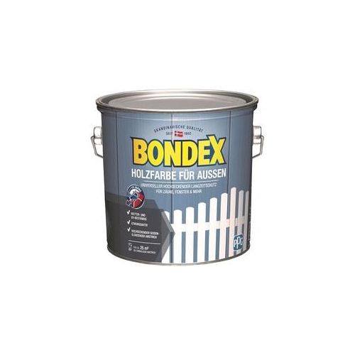 Bondex Holzfarbe für Aussen 2,5 L weiß