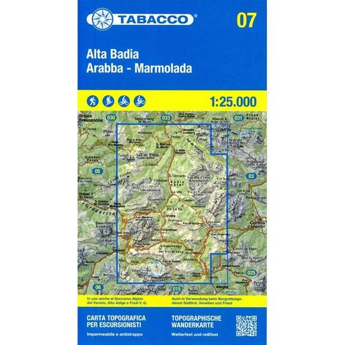 07 Alta Badia - Arabba Marmolada, Karte (im Sinne von Landkarte)