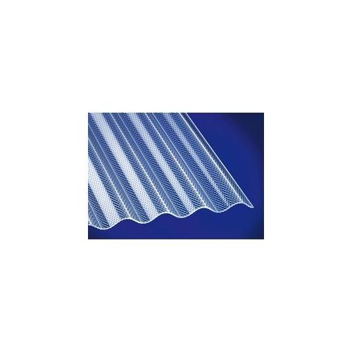 Gutta Polycarbonat-Wellplatte Wabe Sinus 76/18 250 x 104,5 cm 2,6 mm klar