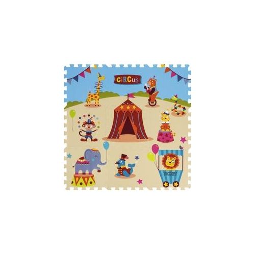 Puzzle-Teppich Zirkus 9-teilig 1 Teil 30 x 30 x 1 cm