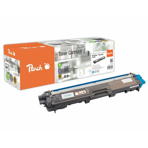 Peach B245 C Toner XL cy ersetzt Brother TN-245C für z.B. Brother DCP -9020 CDW, Brother HL -3140 CW, Brother HL -3150 CDN, Brother HL -3150 CDW (wiederaufbereitet)