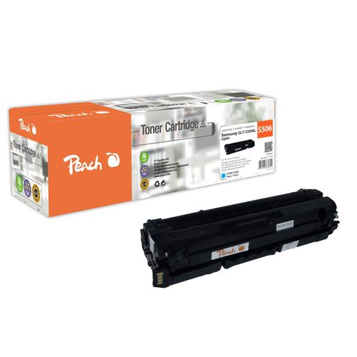Peach S506 Toner XL cy ersetzt Samsung CLT-C506L/ELS, SU038A für z.B. Samsung CLP -680, Samsung CLP -680 DW, Samsung CLP -680 ND (wiederaufbereitet)
