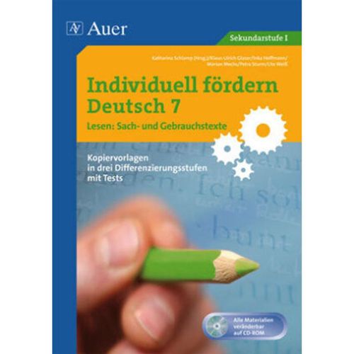 Individuell fördern Deutsch: Individuell fördern 7 Lesen: Sachtexte, m. 1 CD-ROM - u.a., Kartoniert (TB)