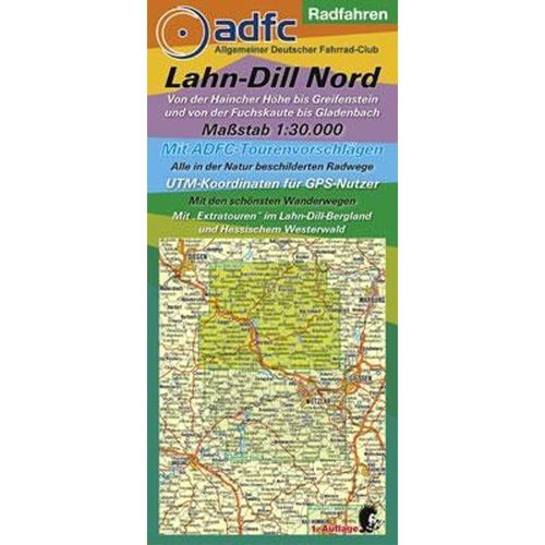 Lahn-Dill Nord Radfahren 1 : 30 000, Karte (im Sinne von Landkarte)