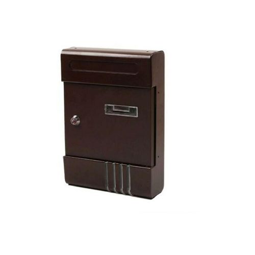 Trade Shop Traesio – metallbriefkasten briefkastenschlüssel briefkasten H2803 braun 56852