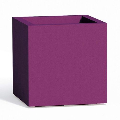 Harz-Blumentopf eckig h 40 mod. Cube 40x40 cm Violett