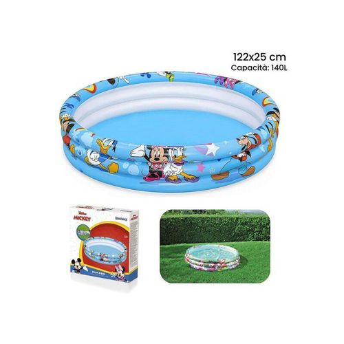 Aufblasbarer pool 3 ringe 122 x 25 cm mickey mouse für kinder 91007