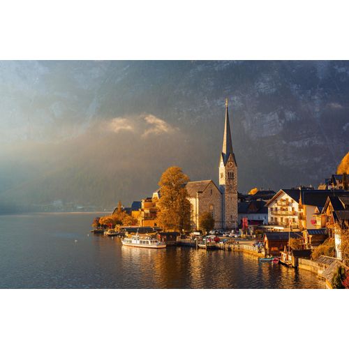 Papermoon Fototapete »HALLSATT-ALPEN DORF SALZKAMMERGUT SEE SALZ«