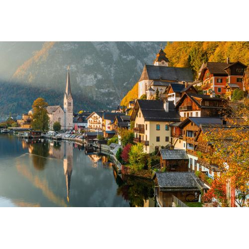 Papermoon Fototapete »HALLSATT-ALPEN DORF SALZKAMMERGUT SEE SALZ«
