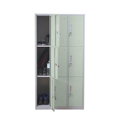 Schließfach Preston T829, Schließfachschrank Wertfachschrank Spind, Metall 9 Fächer ~ grün