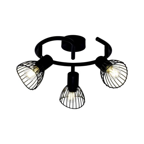 BRILLIANT Lampe Elhi Spotspirale 3flg schwarz 3x D45, E14, 40W, geeignet für Tropfenlampen (nicht enthalten) Köpfe schwenkbar Image