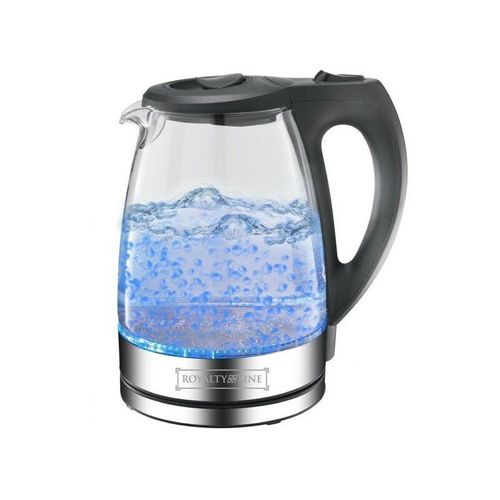 Trade Shop Traesio – elektrischer glas-wasserkocher 1,7LT 2200W heisswasser kabellos mit blauem led licht