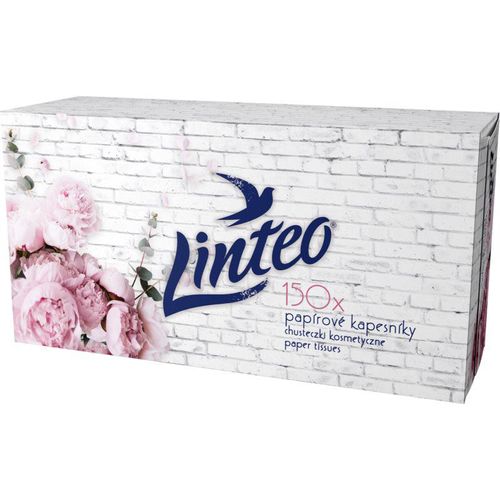 Linteo Paper Tissues Two-ply Paper, 150 pcs per box papieren zakdoekjes 150 st