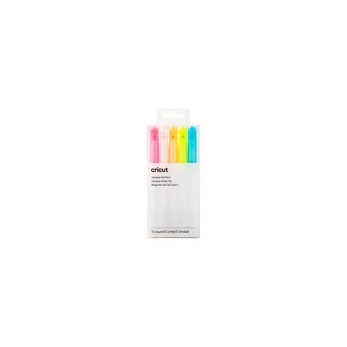 cricut™ Gelstifte für Schneideplotter 5 St. farbsortiert (pink, weiß, orange, gelb, blau), 5 St.