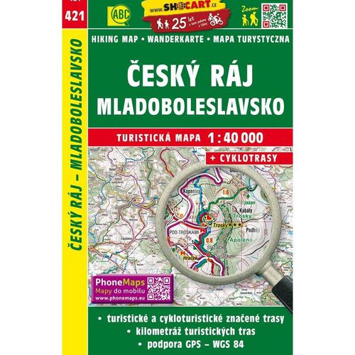 Wanderkarte Tschechien Cesky raj, Mladobleslavsko 1 : 40 000, Karte (im Sinne von Landkarte)