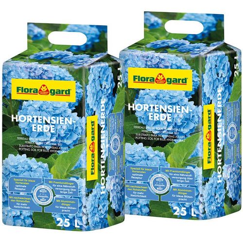 Hortensienerde f. blaue Hortensien 2x25 l - Floragard