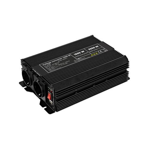 Pro Voltage converter 1.000 W black - converts 12 V D