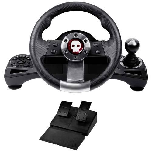 Konix Pro Steering Wheel Lenkrad PlayStation 4, Xbox One, Xbox Series S, Xbox Series X, Nintendo Switch Schwarz inkl. Gangschaltung, inkl. Pedale