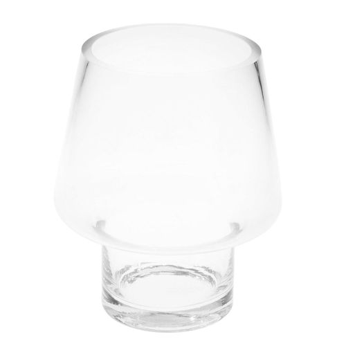 Glasgefäß mit Sockel, 18 cm, 15 cm Ø