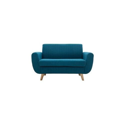 Skandinavisches 2-Sitzer-Sofa in Entenblau aus massivem Hevea PURE