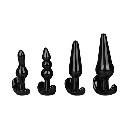 Vielseitiges Analplug-Set, 4 Teile, 9,5 - 12,5 cm