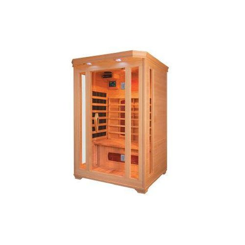 PureHaven Infrarotkabine 120x105x190 cm aus kanadischem Hemlock-Holz Bluetooth-Soundsystem Timer Lic