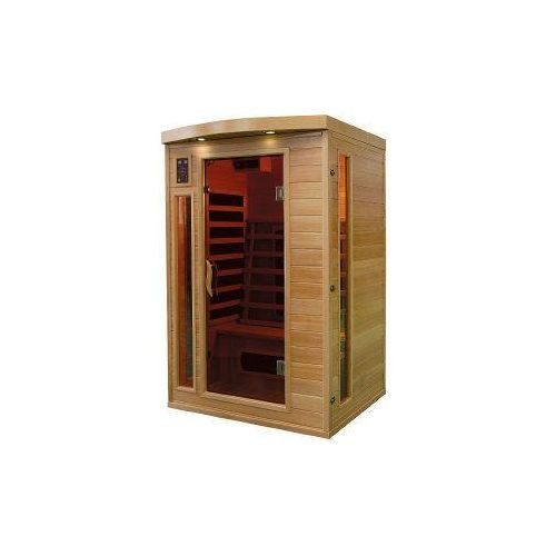 PureHaven Infrarotkabine 120x105x190 cm aus Pacific Coast Hemlock-Holz Bluetooth-Soundsystem Timer L