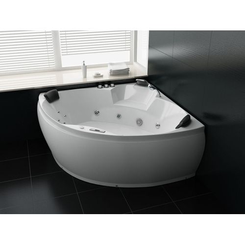 Whirlpool 150x150 cm elegantes Design Heizung Lichttherapie Soundsystem Reinigungsprogramm Bluetooth