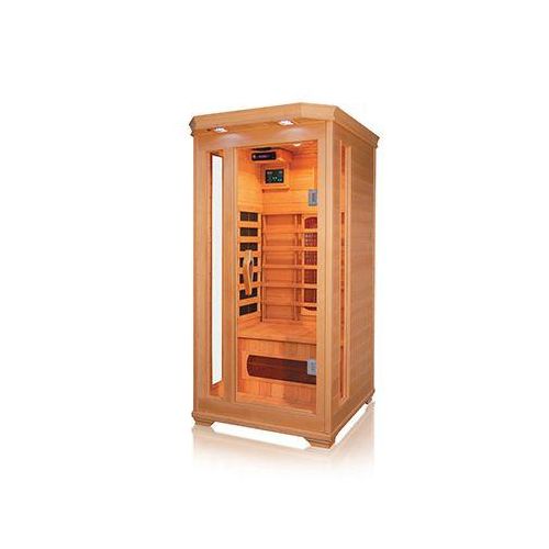 PureHaven Infrarotkabine 90x90x190 cm aus Pacific Coast Hemlock-Holz Bluetooth-Soundsystem Timer Lic