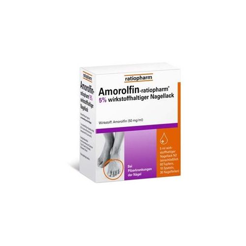 AMOROLFIN-ratiopharm 5% wirkstoffhalt.Nagellack 5 ml