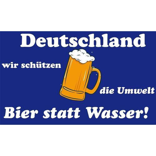 Flagge BIER STATT WASSER 90 x 150 cm mit 2 Messingösen