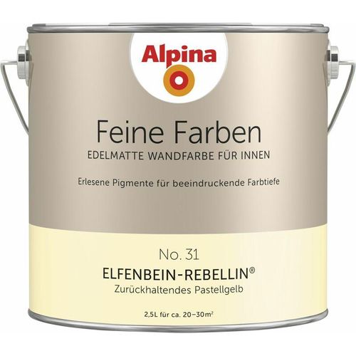 Feine Farbe No 31 2,5 l Zurückhaltendes Pastellgelb Elfenbein Rebellin - Alpina