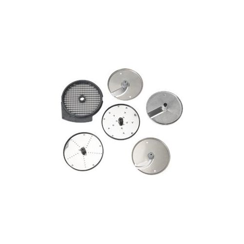 Dito Sama Scheiben-Set PROFI (2mm & 5mm Schneiden, 3mm & 7mm Reiben, 10mm Schneiden, 10x10mm Würfeln - Ø 175 mm)