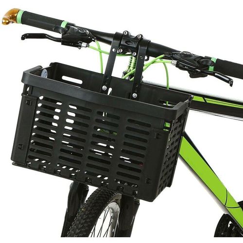 Klappbarer Fahrradkorb, abnehmbarer Kunststoff-Fahrradlenker-Frontkorb, Fahrrad-Heckträger, Hängekorb