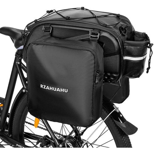 Lixada 3-in-1-Fahrradträgertasche, Kofferraumtasche, wasserdichte Fahrrad-Rücksitztasche mit 2 seitlich hängenden Taschen