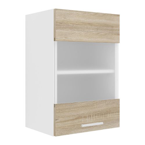 VCM Küchenschrank hängend Maße ca. H. 60 x B. 40 x T. 31 cm Hängeschrank mit zwei Fächern Küchenschrank mit Glas Küchenmöbel - Esilo