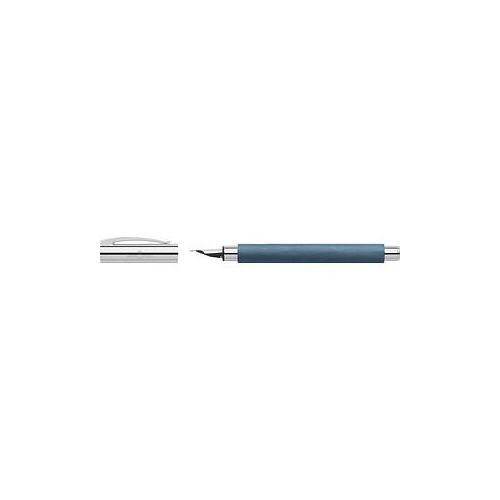 FABER-CASTELL Ambition Edelharz Patronenfüller blau/silber M (mittel)