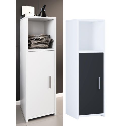 VCM Holz Midischrank Maße: H. 95 x B. 30 x T. 30 cm 1 Drehtür und 1 offenes Fach - Zalo L