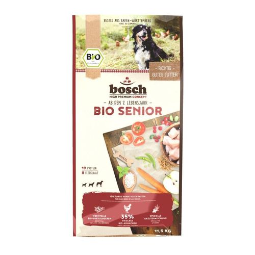 Bosch Hund Bio Senior Hühnchen mit Preiselbeere 11,5kg Hundefutter