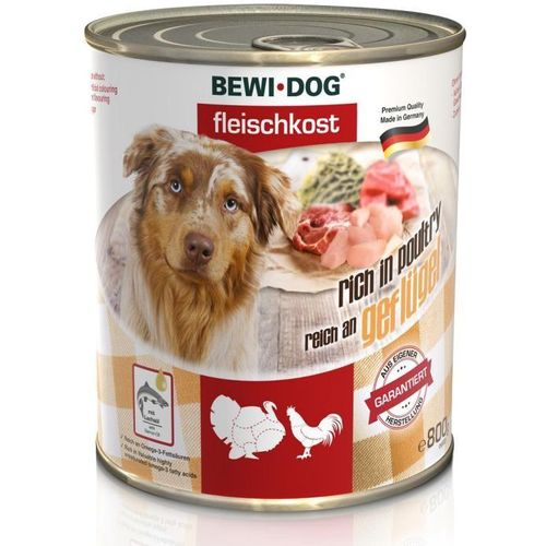 BEWI DOG reich an Geflügel 6 x 800g Dosen Hundefutter