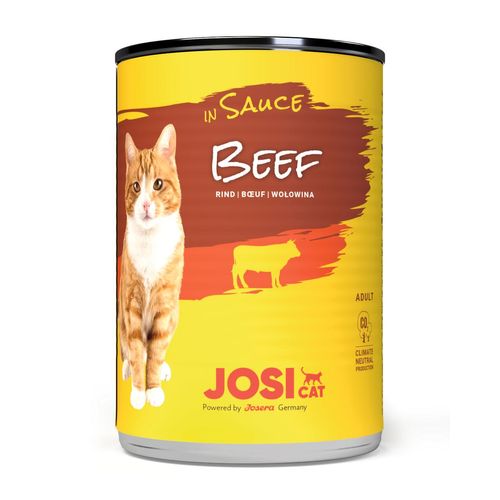 JosiCat Beef in Sauce 12x415g Dose Katzenfutter