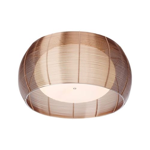 BRILLIANT Lampe Relax Deckenleuchte 50cm bronze/chrom 2x A60, E27, 30W, g.f. Normallampen n. ent. Für LED-Leuchtmittel geeignet Dimmbar bei Verwendung geeigneter Leuchtmittel