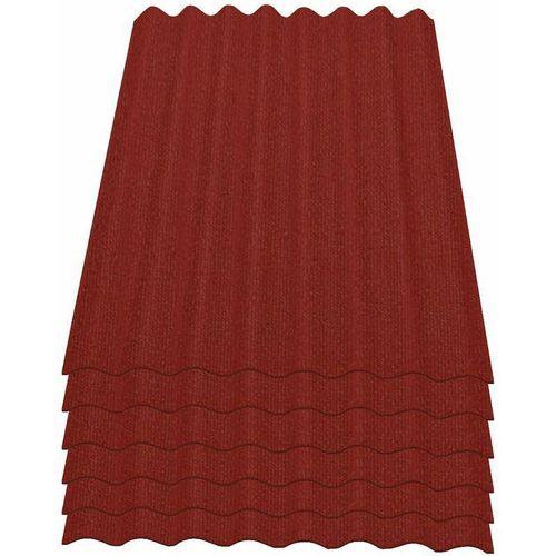 Onduline Easyline Dachplatte Wandplatte Bitumenwellplatten Wellplatte 6×0,76m² – rot