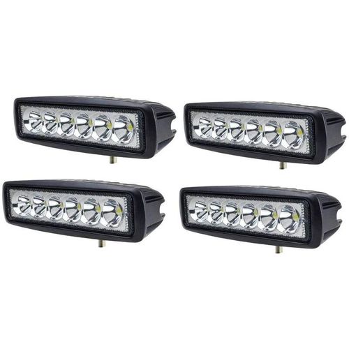 4x 18W LED-Scheinwerfer LED-Scheinwerfer Zusatzscheinwerfer Tiefe für Off-Road Autos 12V 6 LEDs