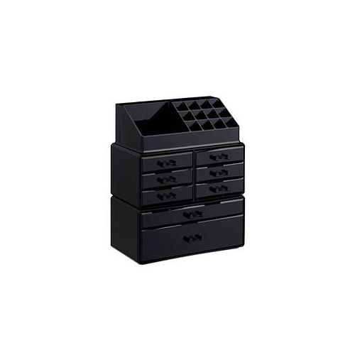 relaxdays Make-Up-Organizer schwarz
